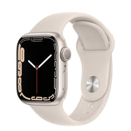 Apple Watch (Series 7) October 2021 41 mm - Aluminium Starlight - Sport band Starlight