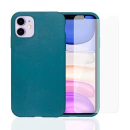 Case and 2 protective screens iPhone 11 - Compostable - Blue