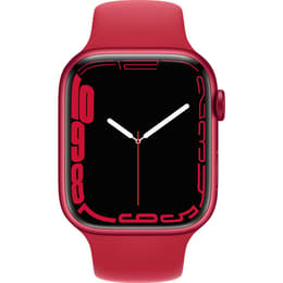 Apple Watch (Series 7) October 2021 41 mm - Aluminium Red - Sport band Red