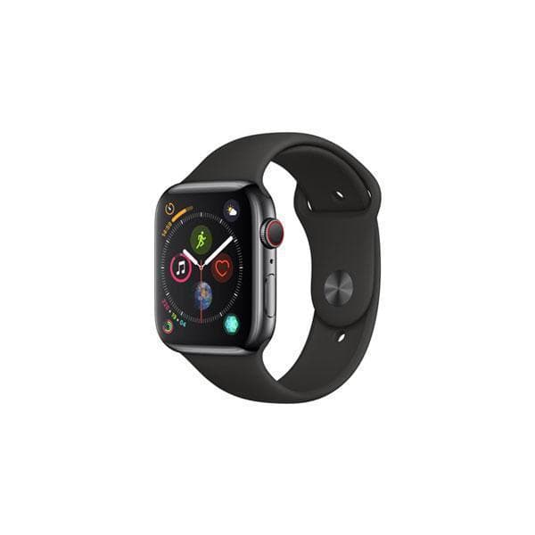 Apple Watch (Series 4) 40mm GPS + Cellular - Space Black Stainless Steel - Black Sport Band