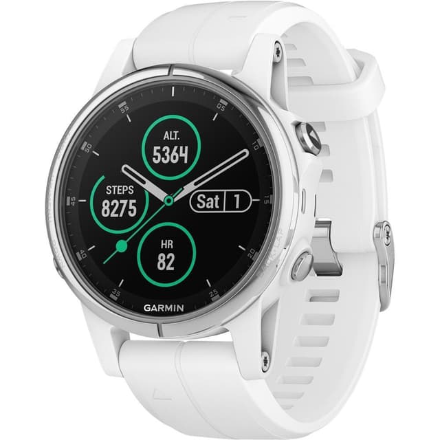 Garmin Smart Watch Fenix 5S Plus Sapphire GPS - Silver/White