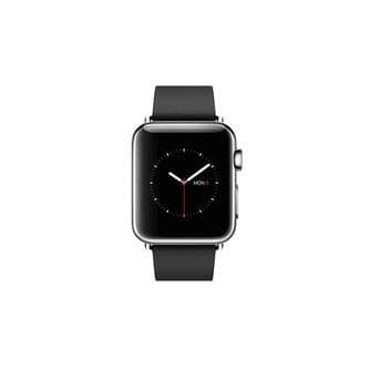 Apple Watch (Series 3) 38 mm - Stainless steel Silver - Sport Band Black