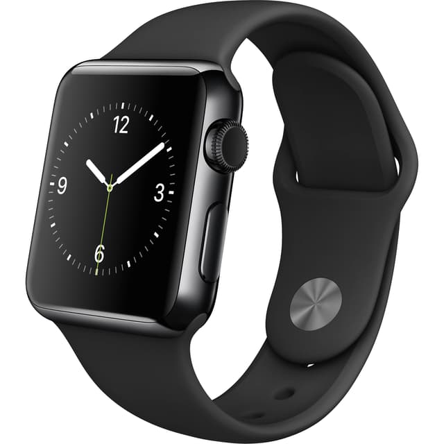 Apple Watch Series 2 42mm Space Black Stainless Steel Case - Black Sport Band