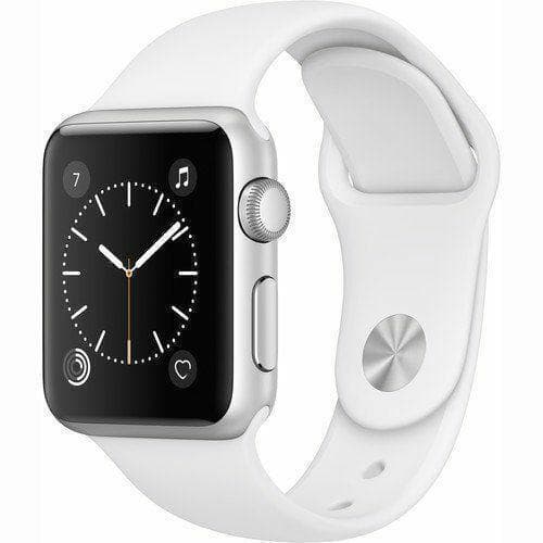 Apple Watch Series 2 38mm Silver Aluminum Case - White Sport Band