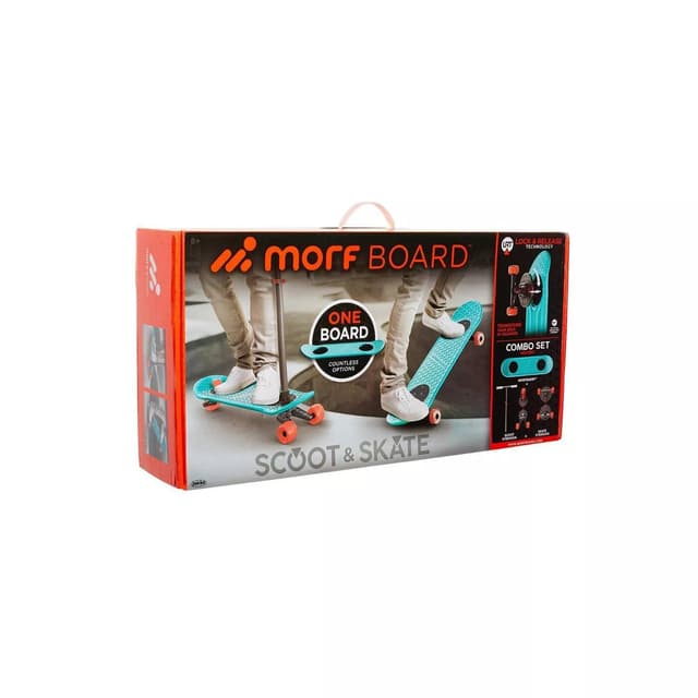 MorfBoard Scooter & Skateboard Combo Set with Durable Cast Aluminum Alloy Front and Rear Skate