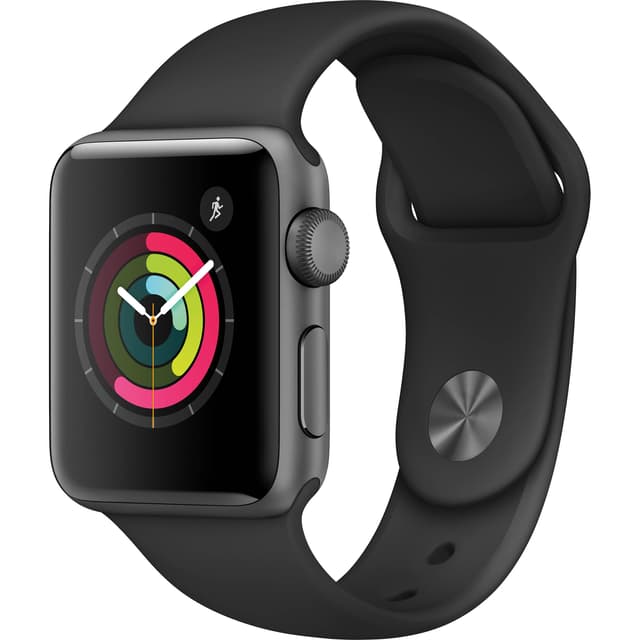 Apple Watch Series 2 38mm Space Gray Aluminum Case Black Sport Band