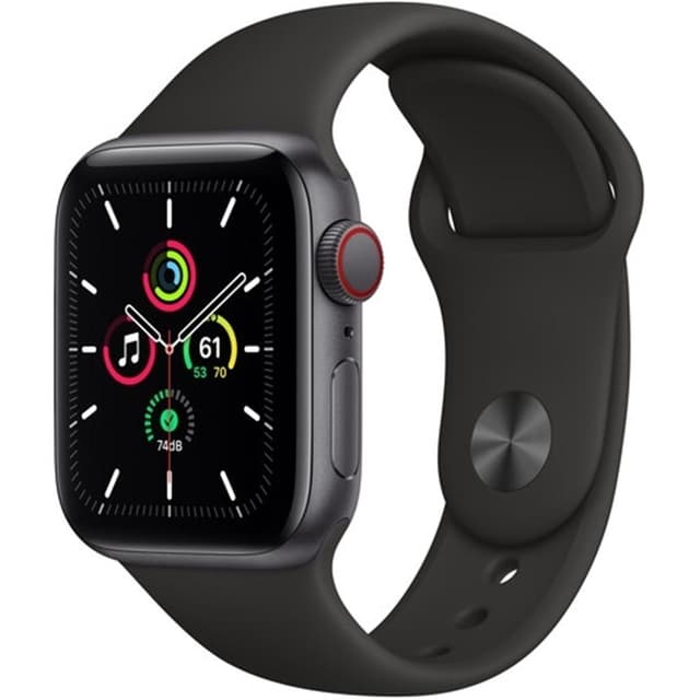 Apple Watch (Series SE) September 2020 40 mm - Aluminium Space Gray - Sport band Black Sport Band