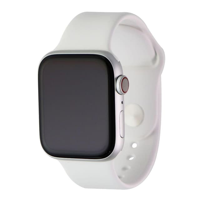 Apple Watch (Series 4) 44 mm - Aluminum Silver - Sport Band White