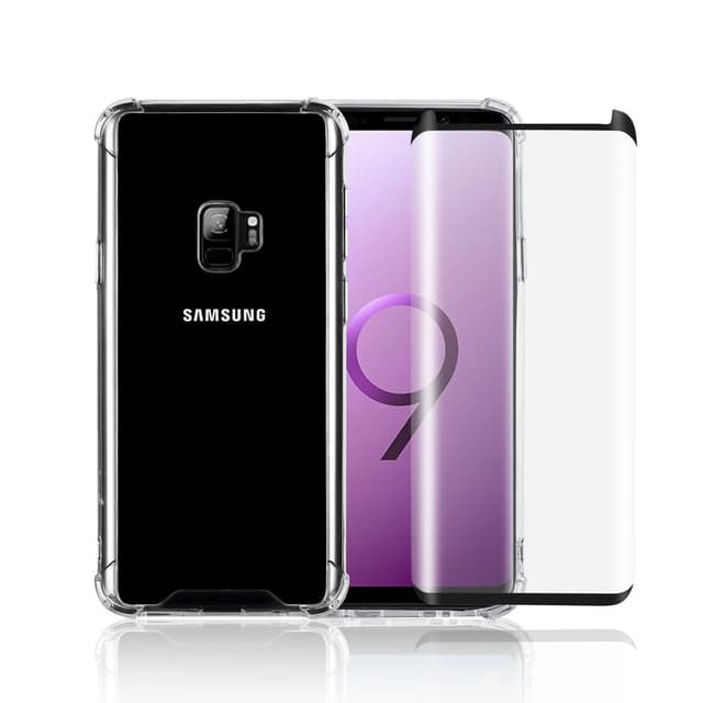 Case and 2 protective screens Galaxy S9 - Recycled plastic - Transparent