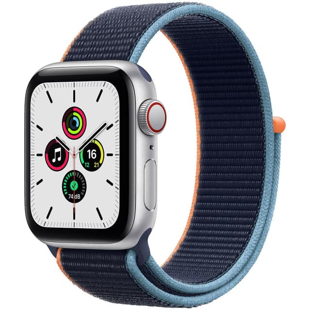 Apple Watch (Series SE) September 2020 40 mm - Aluminium Silver - Sport loop Blue