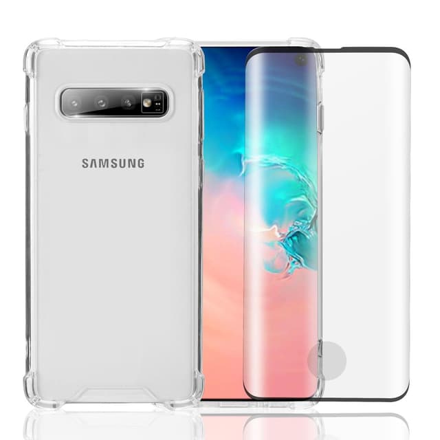Case and 2 protective screens Galaxy S10 - Recycled plastic - Transparent