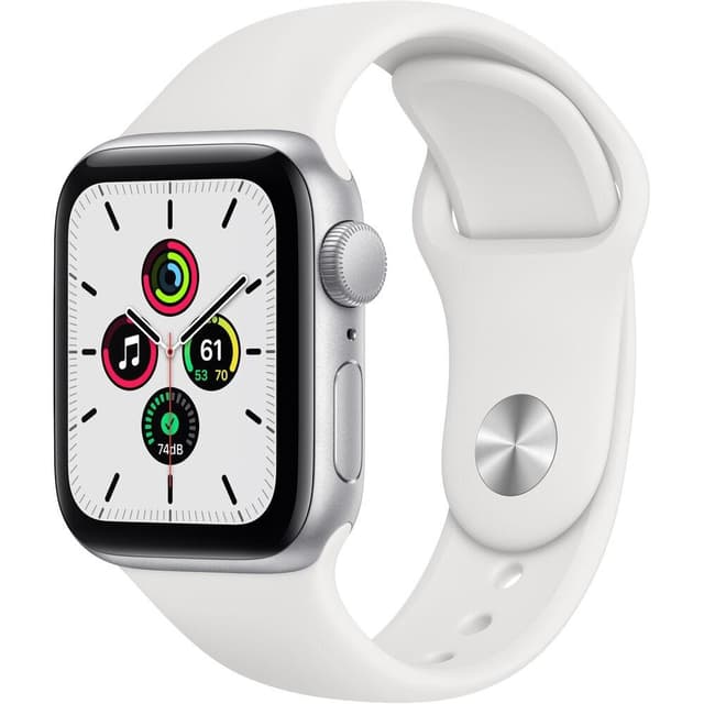 Apple Watch (Series SE) September 2020 40 mm - Aluminium Silver - Sport loop White