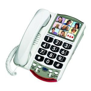 Clarity P300-R Corded Photo Telephone - White - Unlocked