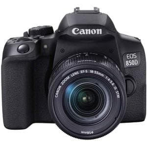 Reflex Canon EOS 850D - Black + Lens Canon EF-S 18-55 mm f/4-5.6 IS STM - Black