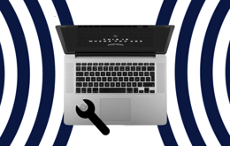 Laptop being repaired